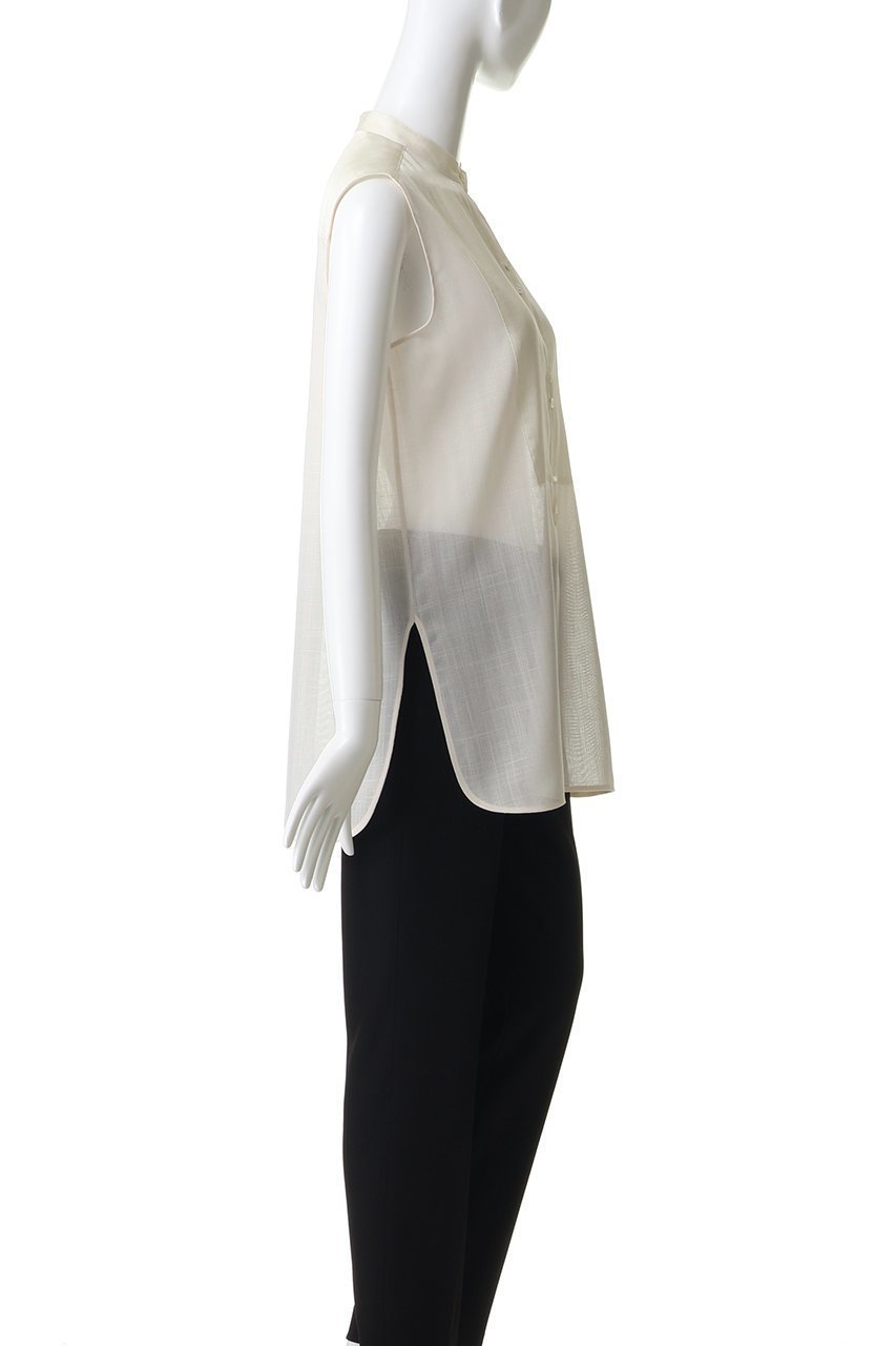 【ベイジ,/BEIGE,】のGOSHE(ゴシェ)/サテン切替 シアースタンドブラウス 人気、トレンドファッション・服の通販 founy(ファニー) ファッション Fashion レディースファッション Fashion for Women トップス・カットソー Cut & Sew Tops キャミソール&ノースリーブ Camisoles & Sleeveless Tops シャツ・ブラウス・オフィスカジュアル Elegant Blouses & Button-Ups サテン Satin, Glossy Fabric シアー Sheer, See-Through ノースリーブ Sleeveless, No-Sleeve リネン Linen, Linen Fabric 切替 Switching, Contrast Panel 新作・新入荷 New Arrivals / New In other-3|ID: prp329100004916896 ipo3291000000036862651