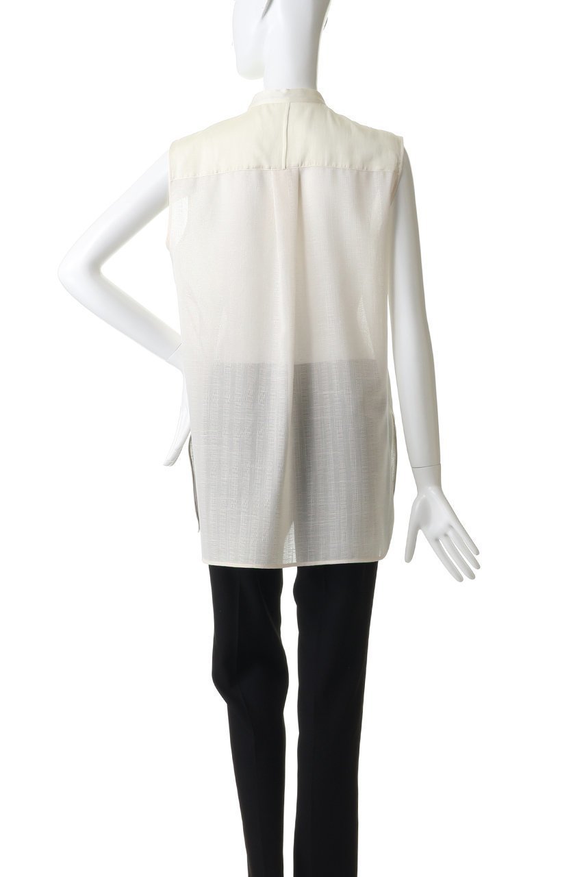 【ベイジ,/BEIGE,】のGOSHE(ゴシェ)/サテン切替 シアースタンドブラウス 人気、トレンドファッション・服の通販 founy(ファニー) ファッション Fashion レディースファッション Fashion for Women トップス・カットソー Cut & Sew Tops キャミソール&ノースリーブ Camisoles & Sleeveless Tops シャツ・ブラウス・オフィスカジュアル Elegant Blouses & Button-Ups サテン Satin, Glossy Fabric シアー Sheer, See-Through ノースリーブ Sleeveless, No-Sleeve リネン Linen, Linen Fabric 切替 Switching, Contrast Panel 新作・新入荷 New Arrivals / New In other-4|ID: prp329100004916896 ipo3291000000036862652