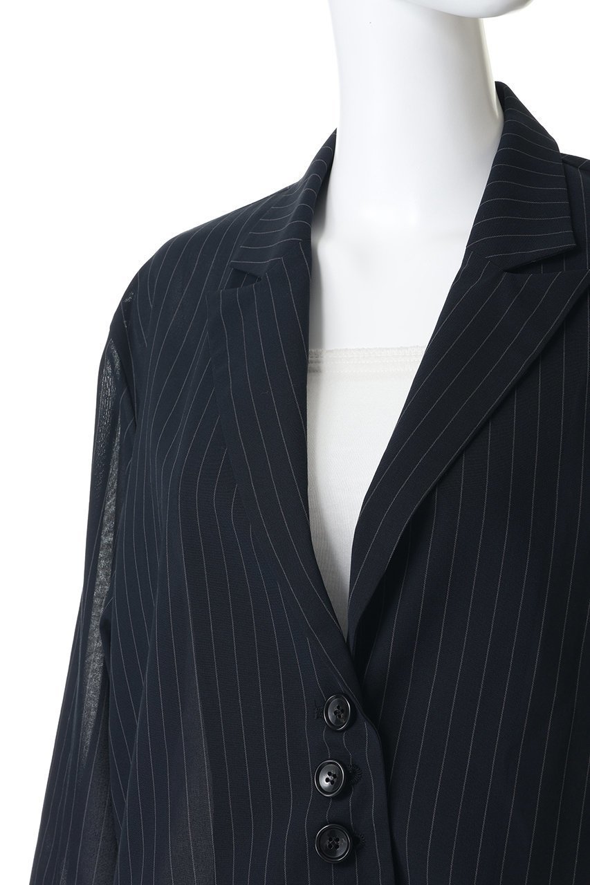 【ミディウミソリッド/MIDIUMISOLID】のsheer tailored shirt JK ジャケット 人気、トレンドファッション・服の通販 founy(ファニー) ファッション Fashion レディースファッション Fashion for Women アウター Coat / Outerwear Collection レディースジャケット・軽アウター Jackets おすすめ Recommended / Our Picks カーディガン Cardigan, Knitwear シンプル Simple, Minimal ジャケット Jacket, Outerwear ストライプ Stripe, Striped Pattern エレガント 上品 Elegant 夏 Summer 新作・新入荷 New Arrivals / New In other-5|ID: prp329100004916899 ipo3291000000036862677