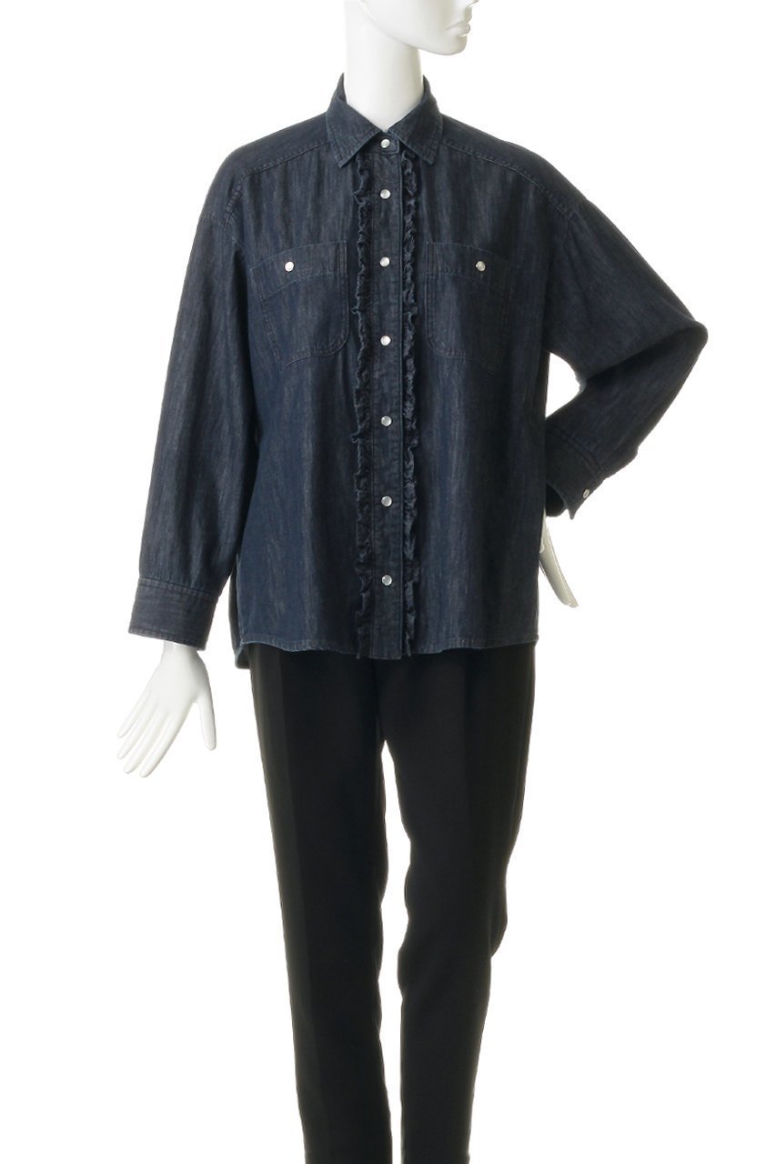 【ミュベール/MUVEIL】のデニムブラウス 人気、トレンドファッション・服の通販 founy(ファニー) ファッション Fashion レディースファッション Fashion for Women トップス・カットソー Cut & Sew Tops シャツ・ブラウス・オフィスカジュアル Elegant Blouses & Button-Ups エレガント 上品 Elegant ギャザー Gathered, Ruffled スリーブ Sleeve, Long Sleeve / Short Sleeve デニム Denim, Jeans Material ロング Long, Long-Length 新作・新入荷 New Arrivals / New In other-6|ID: prp329100004916900 ipo3291000000036862687