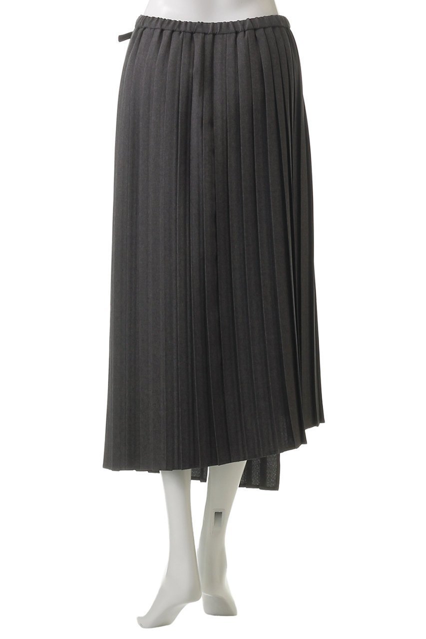 【ミディウミソリッド/MIDIUMISOLID】のasymmetry hem wrap pleats SK.S スカート 人気、トレンドファッション・服の通販 founy(ファニー) 　ファッション　Fashion　レディースファッション　Fashion for Women　スカート　Skirts　ロングスカート　Long Skirts / Maxi & Midi Skirts　アシンメトリー　Asymmetrical Style　エレガント 上品　Elegant　プリーツ　Pleats, Pleated　ヘムライン　Hemline, Bottom Cut　ロング　Long, Long-Length　other-4|ID: prp329100004916973 ipo3291000000036865515