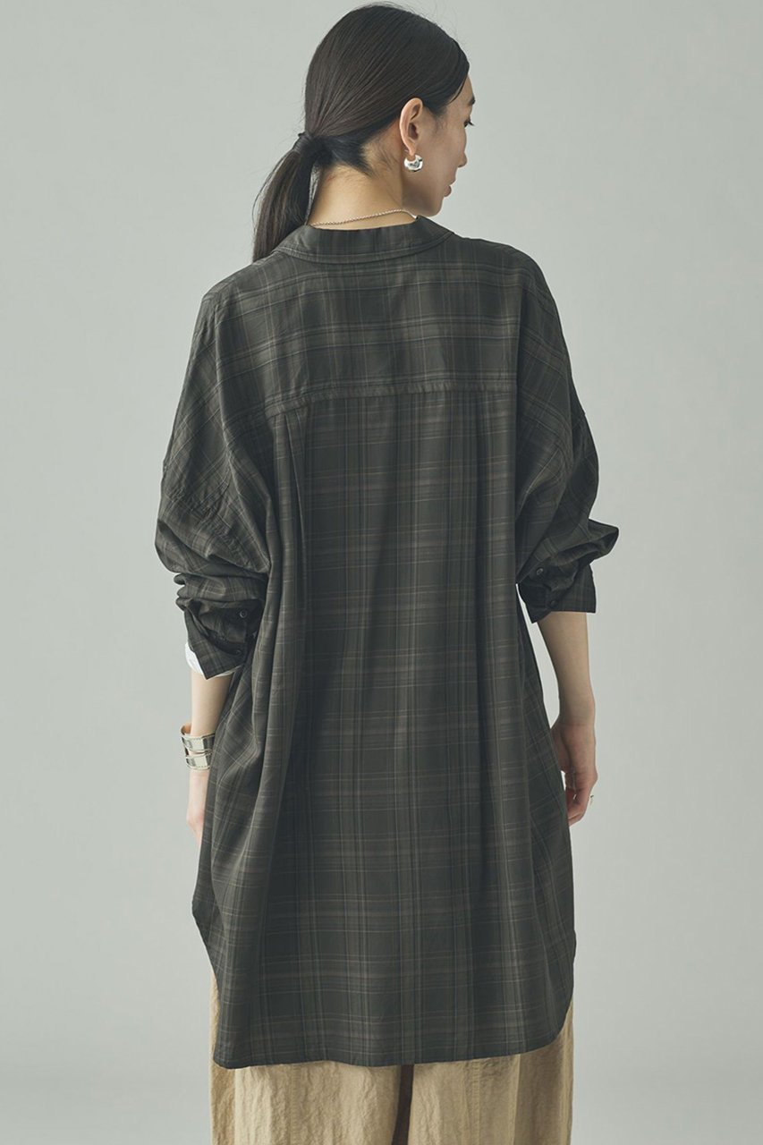 【カレンソロジー/Curensology】のセルロースローンチェックシャツ 人気、トレンドファッション・服の通販 founy(ファニー) 　ファッション　Fashion　レディースファッション　Fashion for Women　トップス・カットソー　Cut & Sew Tops　シャツ・ブラウス・オフィスカジュアル　Elegant Blouses & Button-Ups　とろみ　Fluid, Flowy Fabric　インナー　Innerwear　カーゴパンツ　Cargo Pants, Utility Pants　ジャケット　Jacket, Outerwear　スリーブ　Sleeve, Long Sleeve / Short Sleeve　チェック　Check, Plaid, Tartan　トレンド　Trend, Trending Now　ドレープ　Drape, Draping Fabric　バランス　Balance, Style Balance　ビッグ　Big, Oversized　ボトム　Bottoms, Lower Wear　ロング　Long, Long-Length　エレガント 上品　Elegant　other-4|ID: prp329100004916996 ipo3291000000036865991