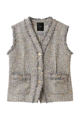 【エブール/ebure】 マルチツィード ノーカラージレ人気、トレンドファッション・服の通販 founy(ファニー) ファッション Fashion レディースファッション Fashion for Women アウター Coat / Outerwear Collection レディースジャケット・軽アウター Jackets おすすめ Recommended / Our Picks イタリア Italy ジャケット Jacket, Outerwear セットアップ Set-Up, Coordinated Outfit ツイード／ツィード Choker, Choker Necklace デニム Denim, Jeans Material バイアス Bias, Diagonal Cut ベスト Vest, Waistcoat ポケット Pocket, Pocket Detail |ID:prp329100004916999