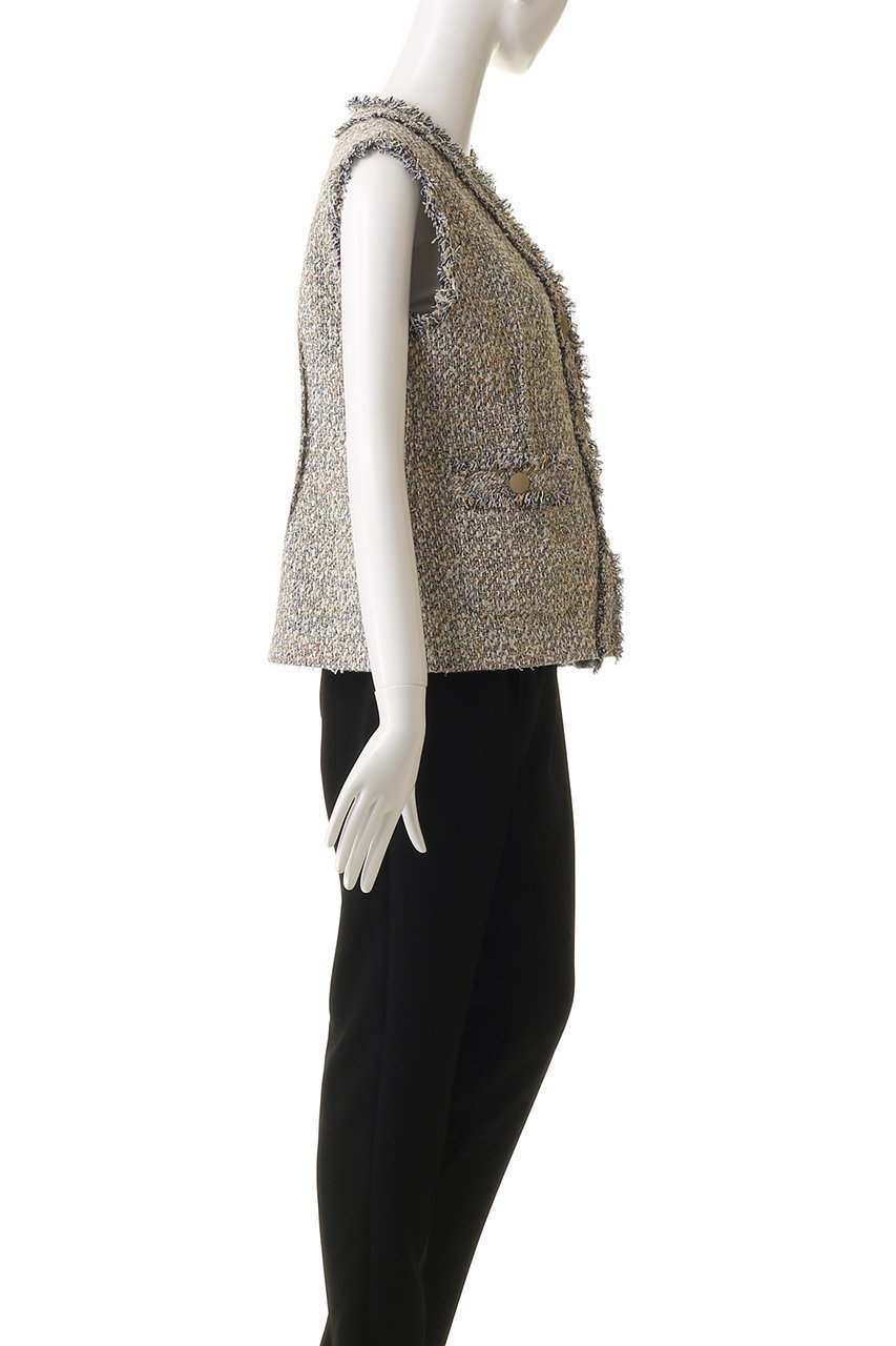 【エブール/ebure】のマルチツィード ノーカラージレ 人気、トレンドファッション・服の通販 founy(ファニー) 　ファッション　Fashion　レディースファッション　Fashion for Women　アウター　Coat / Outerwear Collection　レディースジャケット・軽アウター　Jackets　おすすめ　Recommended / Our Picks　イタリア　Italy　ジャケット　Jacket, Outerwear　セットアップ　Set-Up, Coordinated Outfit　ツイード／ツィード　Choker, Choker Necklace　デニム　Denim, Jeans Material　バイアス　Bias, Diagonal Cut　ベスト　Vest, Waistcoat　ポケット　Pocket, Pocket Detail　other-3|ID: prp329100004916999 ipo3291000000036866016