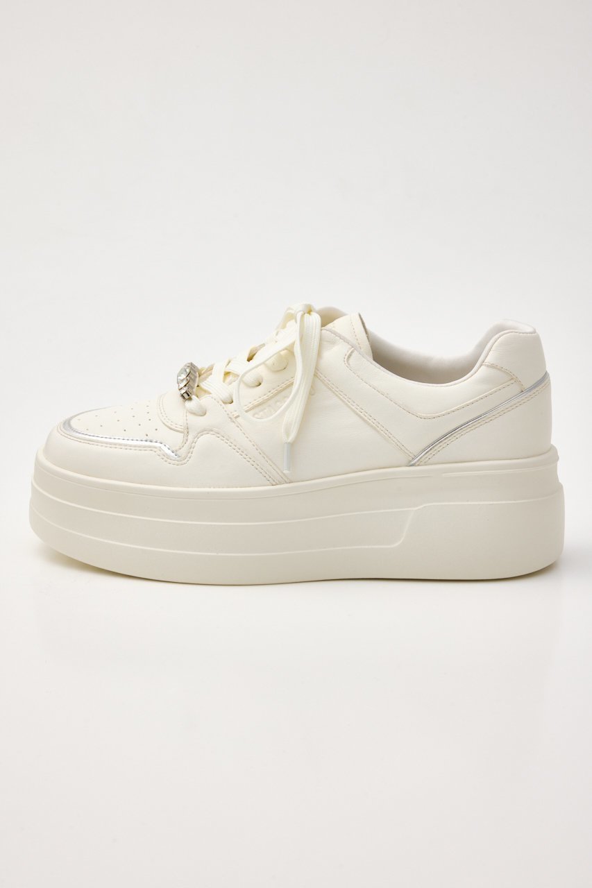 【スタッカート/STACCATO】のプラットフォームラインスニーカー 人気、トレンドファッション・服の通販 founy(ファニー) 　ファッション　Fashion　レディースファッション　Fashion for Women　シルバー　Silver, Metallic Silver　ストーン　Stone, Gem-Like　スニーカー　Sneakers, Trainers　ビジュー　Bijou, Jewel-like Accent　レース　Lace, Lace Fabric　厚底　Platform Shoes　other-2|ID: prp329100004917001 ipo3291000000036866063