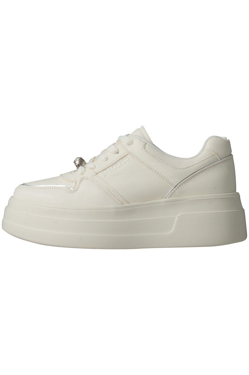 【スタッカート/STACCATO】のプラットフォームラインスニーカー 人気、トレンドファッション・服の通販 founy(ファニー) 　ファッション　Fashion　レディースファッション　Fashion for Women　シルバー　Silver, Metallic Silver　ストーン　Stone, Gem-Like　スニーカー　Sneakers, Trainers　ビジュー　Bijou, Jewel-like Accent　レース　Lace, Lace Fabric　厚底　Platform Shoes　other-5|ID: prp329100004917001 ipo3291000000036866066