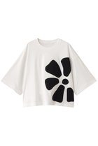 【プレインピープル/PLAIN PEOPLE】のアップリケ花モチーフTシャツ 人気、トレンドファッション・服の通販 founy(ファニー) ファッション Fashion レディースファッション Fashion for Women トップス・カットソー Cut & Sew Tops シャツ・ブラウス・オフィスカジュアル Elegant Blouses & Button-Ups ロングTシャツ・Tシャツ Longline T-Shirts & Tees カットソー・ベーシックTシャツ Cut-and-Sewn Tops / Stretch Tees & Basics アシンメトリー Asymmetrical Style ショート Short, Short Length スリーブ Sleeve, Long Sleeve / Short Sleeve フラワー Flower, Floral モチーフ Motif, Design Theme モノトーン Monotone, Black and White thumbnail ホワイト|ID: prp329100004917013 ipo3291000000036866626