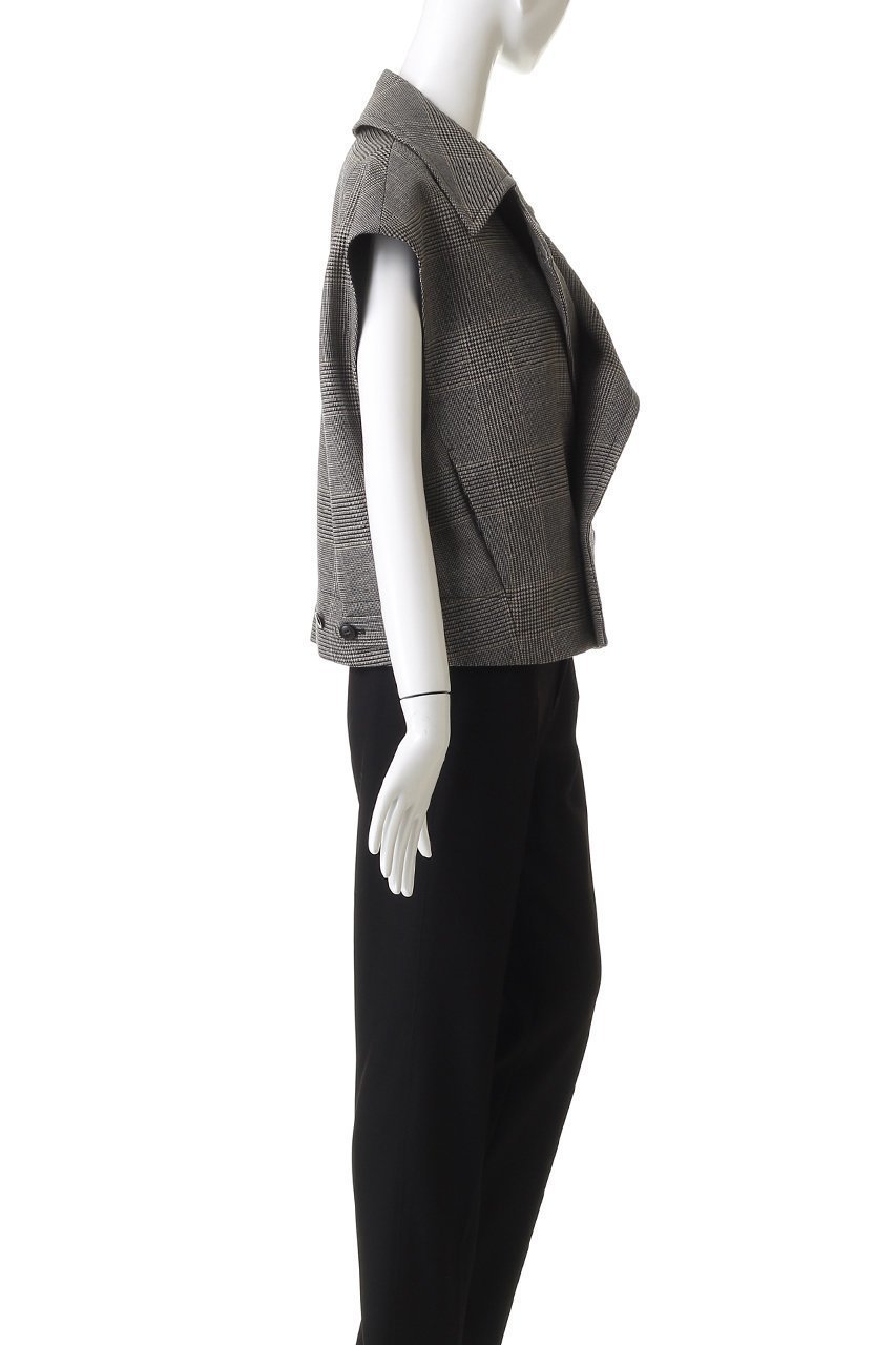 【デパリエ/DEPAREILLE】のグレンチェックジレ 人気、トレンドファッション・服の通販 founy(ファニー) 　ファッション　Fashion　レディースファッション　Fashion for Women　アウター　Coat / Outerwear Collection　レディースジャケット・軽アウター　Jackets　ショート　Short, Short Length　ジャケット　Jacket, Outerwear　チェック　Check, Plaid, Tartan　トレンド　Trend, Trending Now　バランス　Balance, Style Balance　ビッグ　Big, Oversized　ベスト　Vest, Waistcoat　other-3|ID: prp329100004917099 ipo3291000000036868261