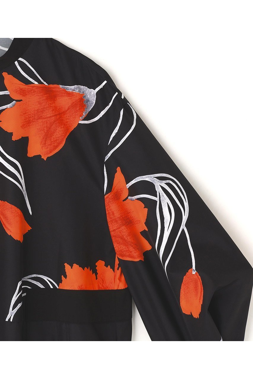 【アドーア/ADORE】のドローイングフラワープリントワンピース 人気、トレンドファッション・服の通販 founy(ファニー) 　ファッション　Fashion　レディースファッション　Fashion for Women　ワンピース　Dresses　チュニック　Tunic Tops & Dresses　タフタ　Taffeta, Structured Fabric　チュニック　Tunic, Long Top　フラワー　Flower, Floral　プリント　Print, Printed Pattern　ロング　Long, Long-Length　無地　Plain, Solid Color　other-5|ID: prp329100004917103 ipo3291000000036868399