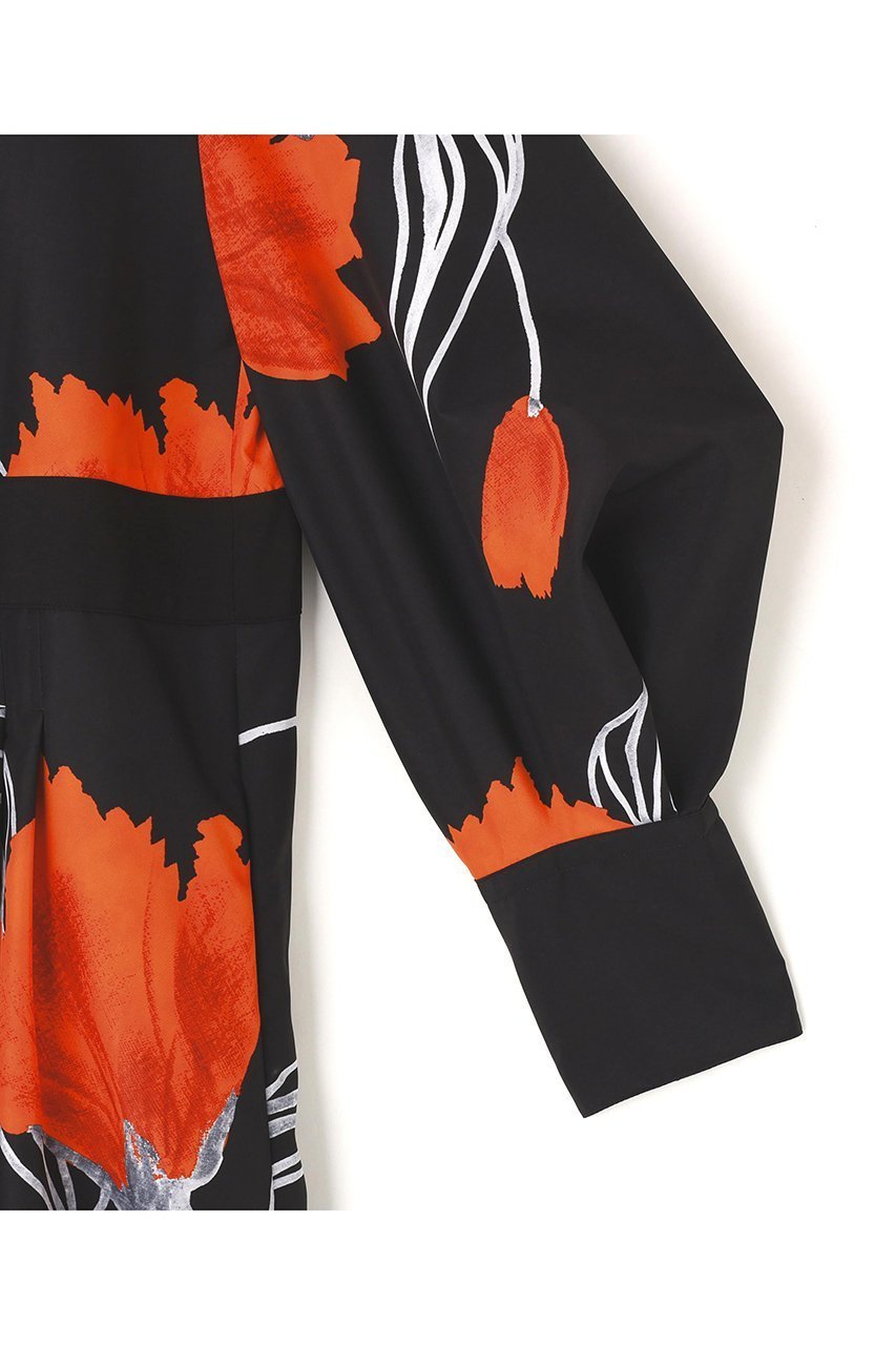 【アドーア/ADORE】のドローイングフラワープリントワンピース 人気、トレンドファッション・服の通販 founy(ファニー) 　ファッション　Fashion　レディースファッション　Fashion for Women　ワンピース　Dresses　チュニック　Tunic Tops & Dresses　タフタ　Taffeta, Structured Fabric　チュニック　Tunic, Long Top　フラワー　Flower, Floral　プリント　Print, Printed Pattern　ロング　Long, Long-Length　無地　Plain, Solid Color　other-6|ID: prp329100004917103 ipo3291000000036868400