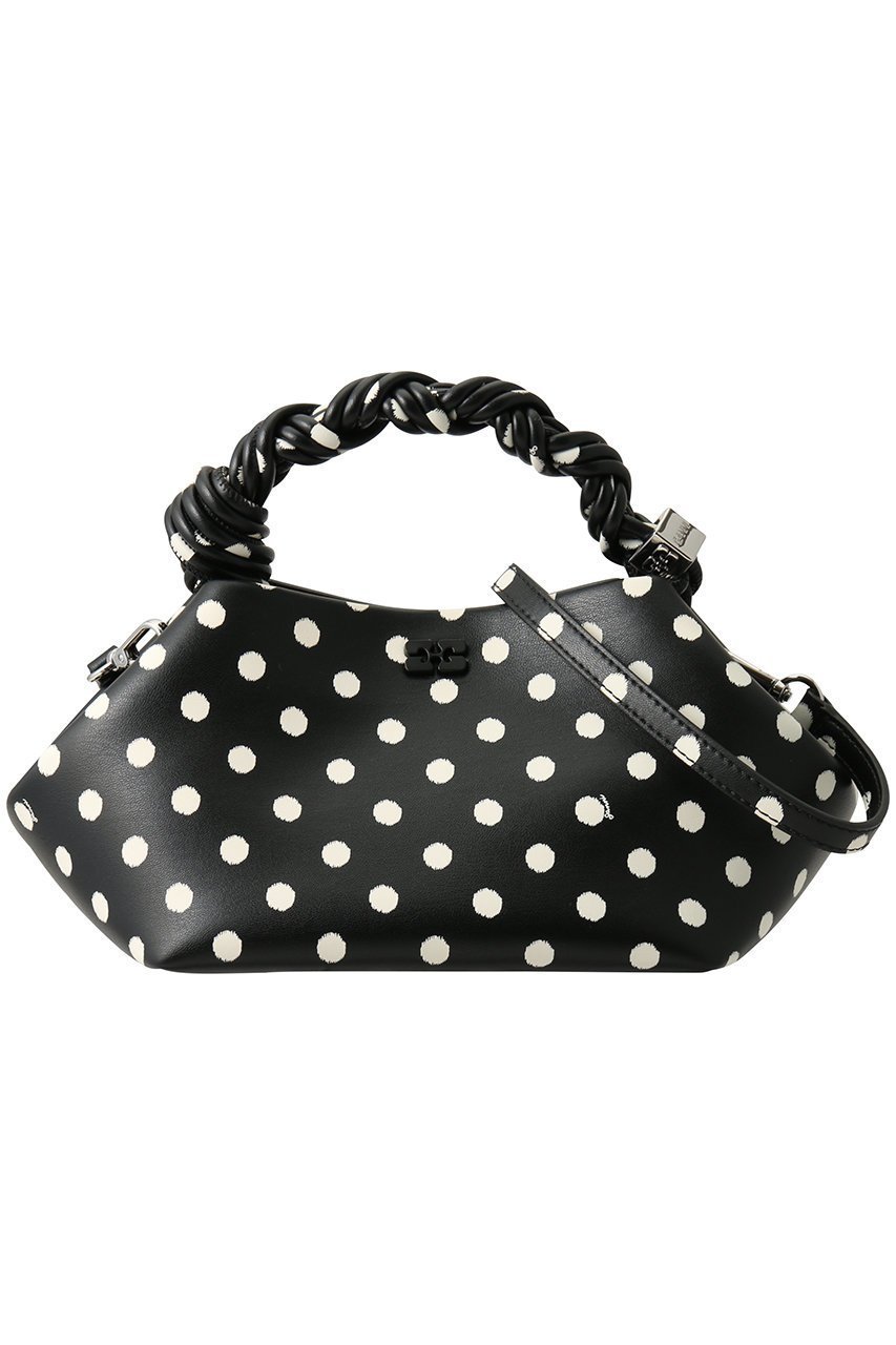 【ガニー/GANNI】のGanni Bou small バッグ ドットプリント インテリア・キッズ・メンズ・レディースファッション・服の通販 founy(ファニー) 　ファッション　Fashion　レディースファッション　Fashion for Women　バッグ　Bags　アクセサリー　Fashion Accessories　シルバー　Silver, Metallic Silver　シンプル　Simple, Minimal　デニム　Denim, Jeans Material　ドット　Polka Dot, Dot Pattern　プリント　Print, Printed Pattern　リュクス　Luxury, Elegant, High-End, Chic　ブラック|ID: prp329100004917130 ipo3291000000036869197