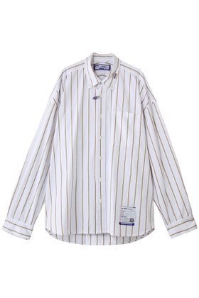 【メゾン ミハラヤスヒロ/Maison MIHARA YASUHIRO / MEN】の【MEN】【in-stru(men-tal).】COTTON HIGH DENSITY ストライプ ロングスリーブ シャツ 人気、トレンドファッション・服の通販 founy(ファニー) ファッション Fashion メンズファッション Fashion for Men ストライプ Stripe, Striped Pattern スリーブ Sleeve, Long Sleeve / Short Sleeve ボトム Bottoms, Lower Wear ロング Long, Long-Length ワイド Wide, Wide Fit |ID:prp329100004917145