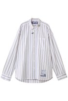 【メゾン ミハラヤスヒロ/Maison MIHARA YASUHIRO / MEN】の【MEN】【in-stru(men-tal).】COTTON HIGH DENSITY ストライプ ロングスリーブ シャツ 人気、トレンドファッション・服の通販 founy(ファニー) ファッション Fashion メンズファッション Fashion for Men ストライプ Stripe, Striped Pattern スリーブ Sleeve, Long Sleeve / Short Sleeve ボトム Bottoms, Lower Wear ロング Long, Long-Length ワイド Wide, Wide Fit thumbnail ホワイト|ID: prp329100004917145 ipo3291000000036869317