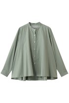 【ミディウミ/MidiUmi】のA line band collar shirt シャツ 人気、トレンドファッション・服の通販 founy(ファニー) ファッション Fashion レディースファッション Fashion for Women トップス・カットソー Cut & Sew Tops シャツ・ブラウス・オフィスカジュアル Elegant Blouses & Button-Ups スリーブ Sleeve, Long Sleeve / Short Sleeve フェミニン Feminine, Girly ロング Long, Long-Length 定番 Standard, Basic Item thumbnail green|ID: prp329100004917151 ipo3291000000036869373