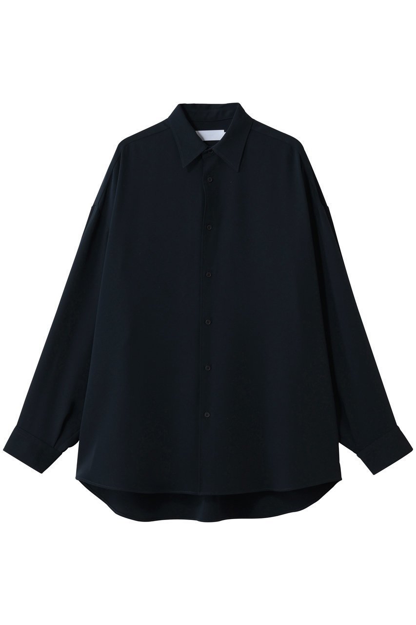 【グラフペーパー/Graphpaper】のSatin Oversized Regular Collor Shirt インテリア・キッズ・メンズ・レディースファッション・服の通販 founy(ファニー) ファッション Fashion レディースファッション Fashion for Women トップス・カットソー Cut & Sew Tops シャツ・ブラウス・オフィスカジュアル Elegant Blouses & Button-Ups サテン Satin, Glossy Fabric スリーブ Sleeve, Long Sleeve / Short Sleeve リラックス Relax, Relaxed Fit レギュラー Regular, Standard Fit ロング Long, Long-Length エレガント 上品 Elegant 羽織 Haori, Light Jacket NAVY|ID: prp329100004917153 ipo3291000000036869389