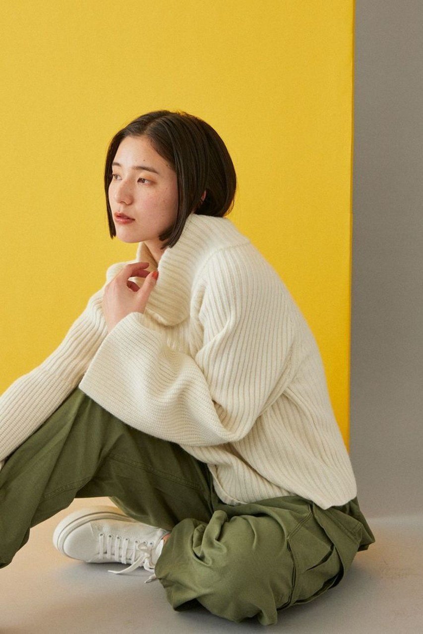 【レリル/lelill】のラムナイロンオフタートル 人気、トレンドファッション・服の通販 founy(ファニー) 　ファッション　Fashion　レディースファッション　Fashion for Women　トップス・カットソー　Cut & Sew Tops　ニット　Knit Tops & Sweaters　カジュアルプルオーバー・ニットトップス　Pullovers & Knit Tops / Casual Pullovers　インナー　Innerwear　フレアースリーブ　Flared Sleeve, Bell Sleeve　other-8|ID: prp329100004917237 ipo3291000000036870805