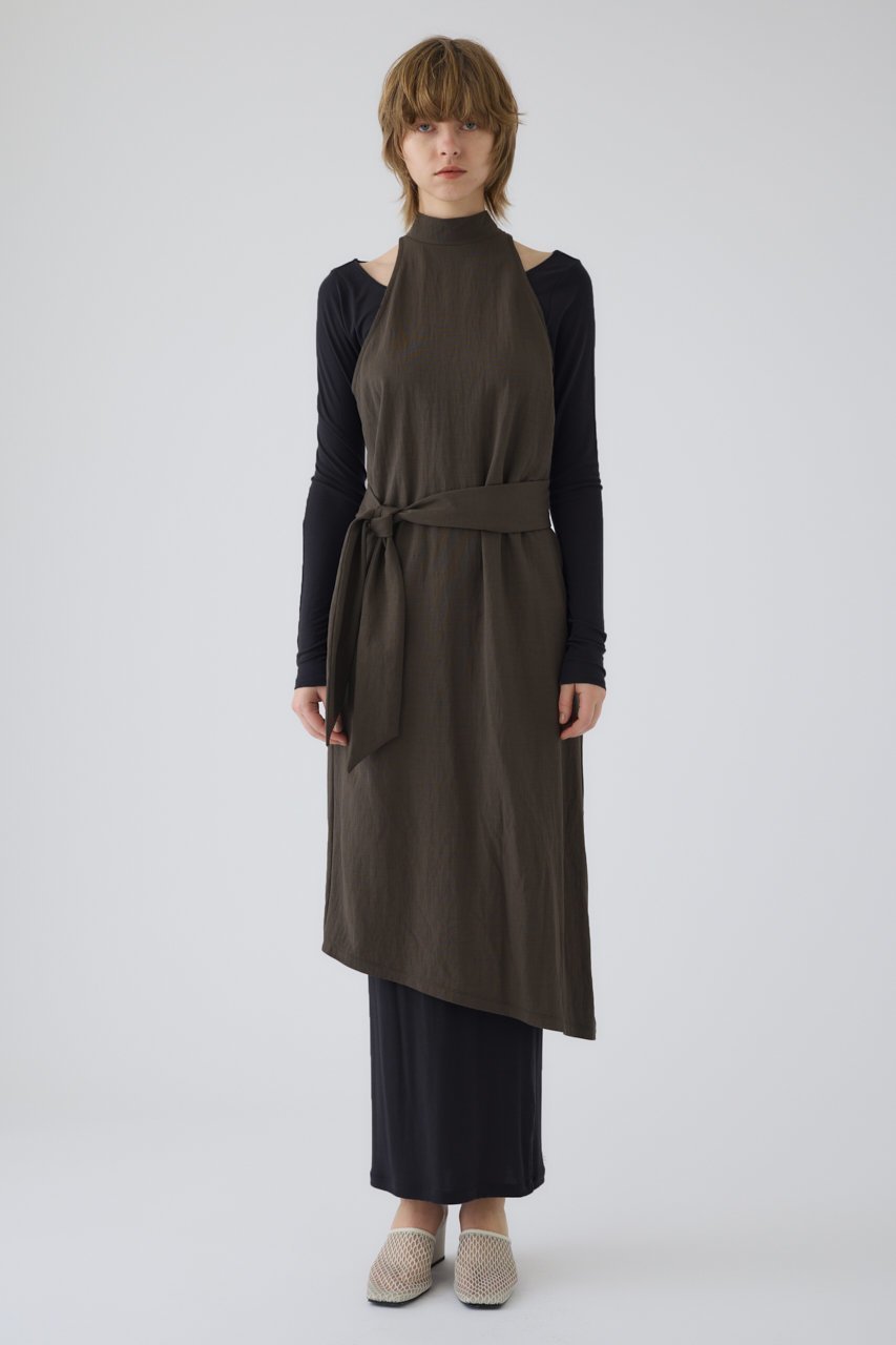 【リムアーク/RIM.ARK】のLayered set OP/ワンピース インテリア・キッズ・メンズ・レディースファッション・服の通販 founy(ファニー) 　ファッション　Fashion　レディースファッション　Fashion for Women　ワンピース　Dresses　チュニック　Tunic Tops & Dresses　アクセサリー　Fashion Accessories　アシンメトリー　Asymmetrical Style　インナー　Innerwear　カッティング　Cutting Detail　ショルダー　Shoulder, Shoulder Strap　シンプル　Simple, Minimal　チュニック　Tunic, Long Top　ヘムライン　Hemline, Bottom Cut　ロング　Long, Long-Length　ネイビー|ID: prp329100004917255 ipo3291000000036871028