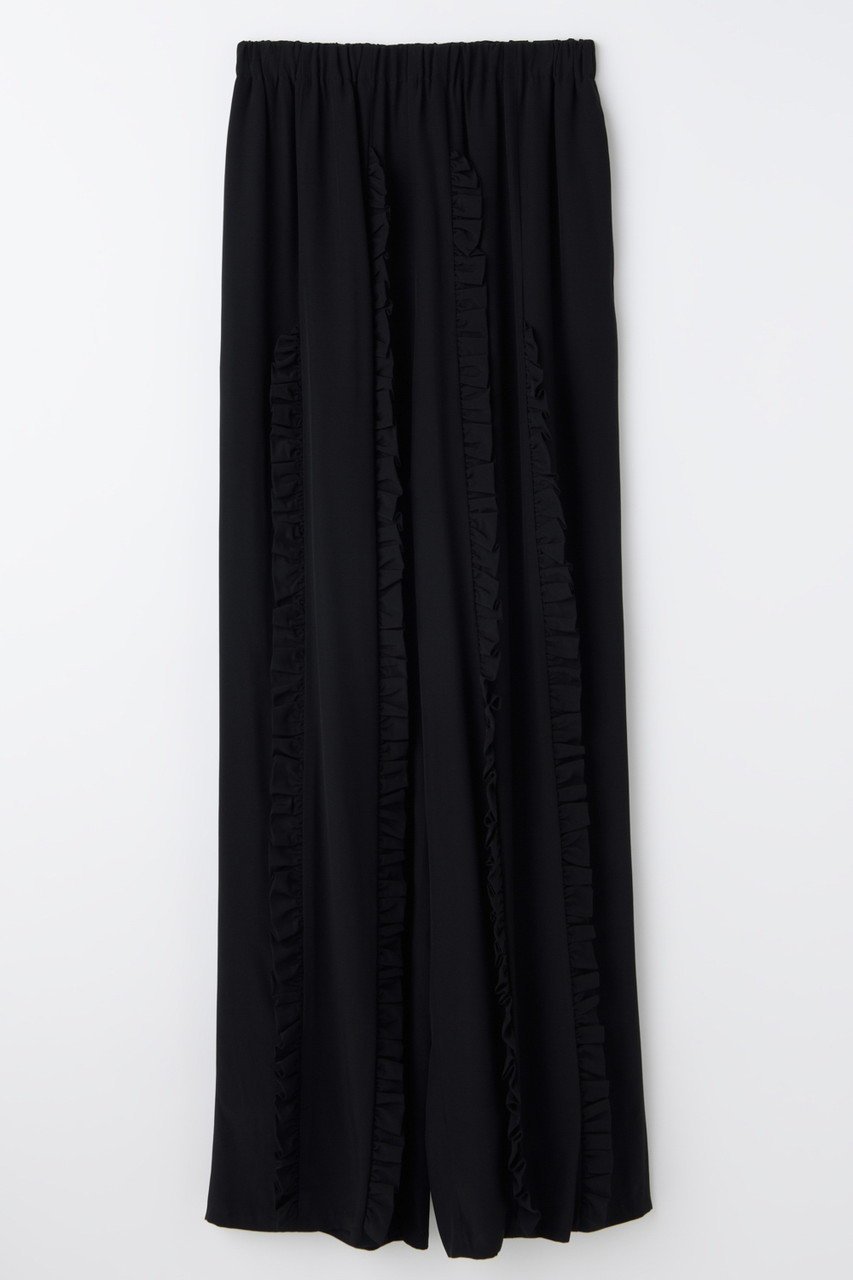 【エンフォルド/ENFOLD】のFRILL TROUSERS インテリア・キッズ・メンズ・レディースファッション・服の通販 founy(ファニー) 　ファッション　Fashion　レディースファッション　Fashion for Women　パンツ　Pants & Trousers　おすすめ　Recommended / Our Picks　シェイプ　Shape, Slim Fit　セットアップ　Set-Up, Coordinated Outfit　バランス　Balance, Style Balance　フリル　Frill, Ruffle　ベーシック　Basic, Essential　リラックス　Relax, Relaxed Fit　ロング　Long, Long-Length　ワイド　Wide, Wide Fit　ブラック|ID: prp329100004917282 ipo3291000000036871430