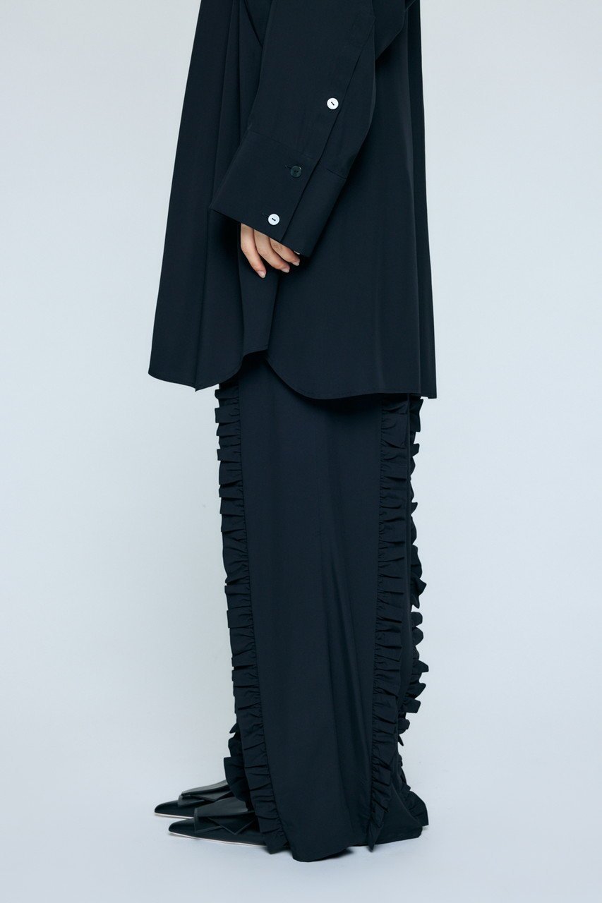【エンフォルド/ENFOLD】のFRILL TROUSERS 人気、トレンドファッション・服の通販 founy(ファニー) 　ファッション　Fashion　レディースファッション　Fashion for Women　パンツ　Pants & Trousers　おすすめ　Recommended / Our Picks　シェイプ　Shape, Slim Fit　セットアップ　Set-Up, Coordinated Outfit　バランス　Balance, Style Balance　フリル　Frill, Ruffle　ベーシック　Basic, Essential　リラックス　Relax, Relaxed Fit　ロング　Long, Long-Length　ワイド　Wide, Wide Fit　other-4|ID: prp329100004917282 ipo3291000000036871435