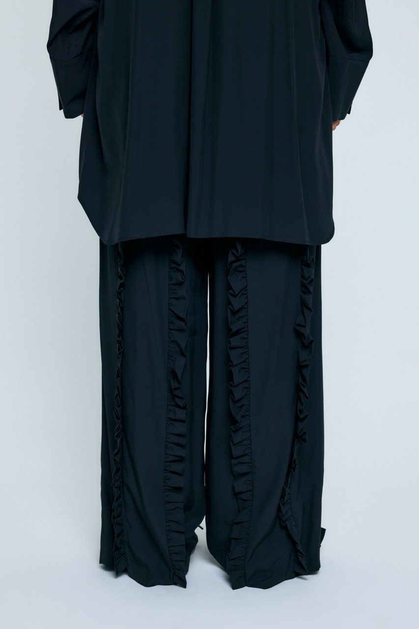 【エンフォルド/ENFOLD】のFRILL TROUSERS 人気、トレンドファッション・服の通販 founy(ファニー) 　ファッション　Fashion　レディースファッション　Fashion for Women　パンツ　Pants & Trousers　おすすめ　Recommended / Our Picks　シェイプ　Shape, Slim Fit　セットアップ　Set-Up, Coordinated Outfit　バランス　Balance, Style Balance　フリル　Frill, Ruffle　ベーシック　Basic, Essential　リラックス　Relax, Relaxed Fit　ロング　Long, Long-Length　ワイド　Wide, Wide Fit　other-5|ID: prp329100004917282 ipo3291000000036871437