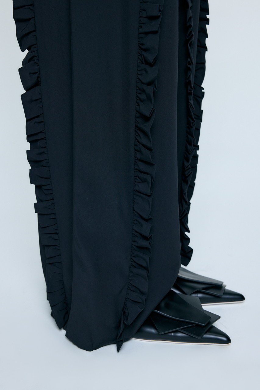 【エンフォルド/ENFOLD】のFRILL TROUSERS 人気、トレンドファッション・服の通販 founy(ファニー) 　ファッション　Fashion　レディースファッション　Fashion for Women　パンツ　Pants & Trousers　おすすめ　Recommended / Our Picks　シェイプ　Shape, Slim Fit　セットアップ　Set-Up, Coordinated Outfit　バランス　Balance, Style Balance　フリル　Frill, Ruffle　ベーシック　Basic, Essential　リラックス　Relax, Relaxed Fit　ロング　Long, Long-Length　ワイド　Wide, Wide Fit　other-8|ID: prp329100004917282 ipo3291000000036871443