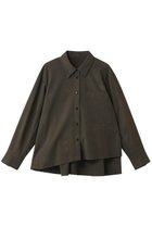 【ランバン オン ブルー/LANVIN en Bleu】のフェイクスエードフレアシャツ ブラウン|ID: prp329100004917304 ipo3291000000036871686