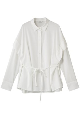 【マノフ/MANOF】のSHOULDER TUCK SHIRTSトップス 人気、トレンドファッション・服の通販 founy(ファニー) ファッション Fashion レディースファッション Fashion for Women トップス・カットソー Cut & Sew Tops シャツ・ブラウス・オフィスカジュアル Elegant Blouses & Button-Ups シアー Sheer, See-Through スリーブ Sleeve, Long Sleeve / Short Sleeve ロング Long, Long-Length |ID:prp329100004917306