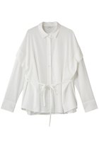 【マノフ/MANOF】のSHOULDER TUCK SHIRTSトップス 人気、トレンドファッション・服の通販 founy(ファニー) ファッション Fashion レディースファッション Fashion for Women トップス・カットソー Cut & Sew Tops シャツ・ブラウス・オフィスカジュアル Elegant Blouses & Button-Ups シアー Sheer, See-Through スリーブ Sleeve, Long Sleeve / Short Sleeve ロング Long, Long-Length thumbnail WHITE|ID: prp329100004917306 ipo3291000000036871714