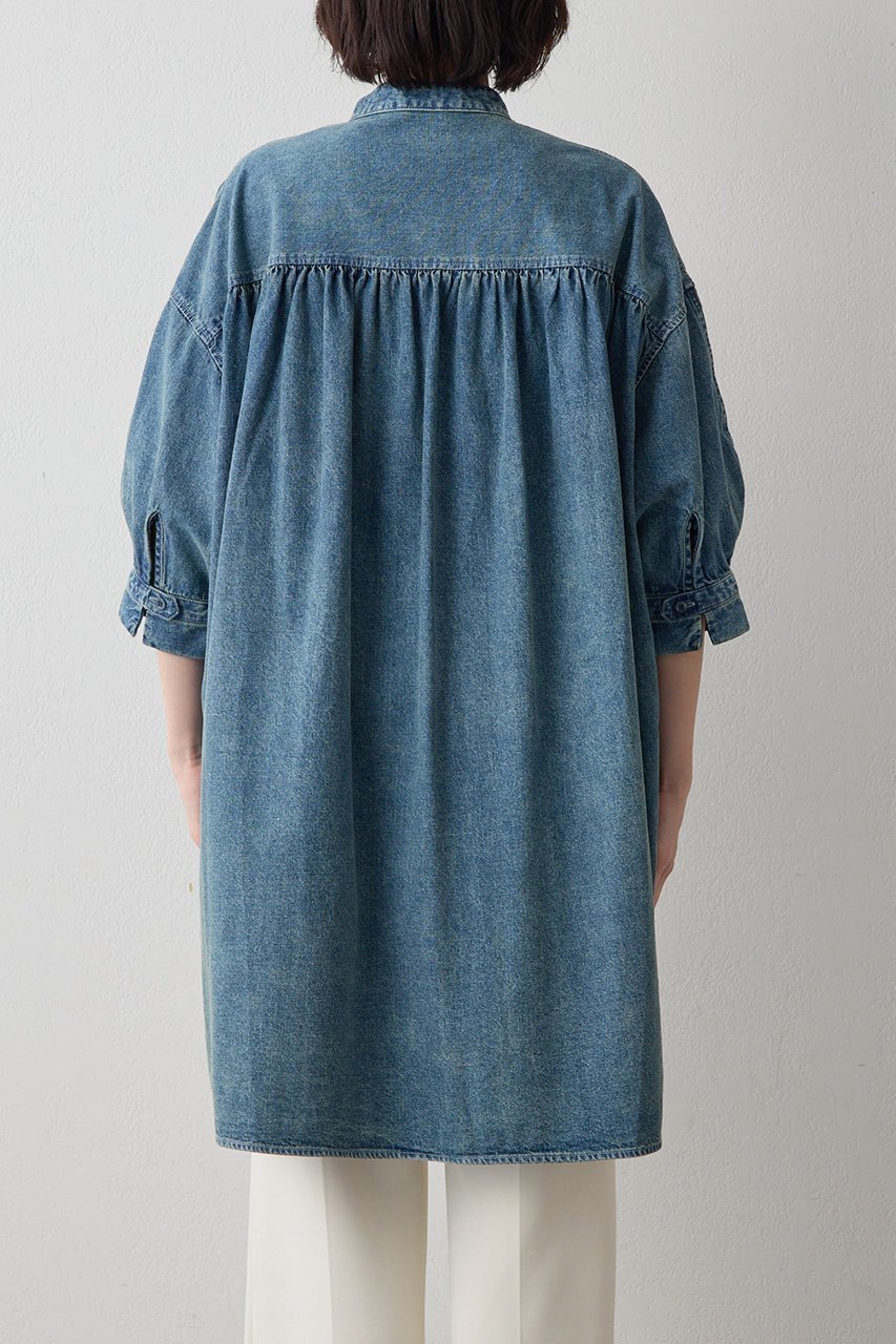 【ウィムガゼット/Whim Gazette】のDENIM刺繍チュニックシャツ 人気、トレンドファッション・服の通販 founy(ファニー) 　ファッション　Fashion　レディースファッション　Fashion for Women　トップス・カットソー　Cut & Sew Tops　シャツ・ブラウス・オフィスカジュアル　Elegant Blouses & Button-Ups　クラシカル　Classical, Vintage-Inspired　ショルダー　Shoulder, Shoulder Strap　スタンド　Stand Collar, Upright Stand　スリーブ　Sleeve, Long Sleeve / Short Sleeve　チュニック　Tunic, Long Top　デニム　Denim, Jeans Material　ドロップ　Drop Shoulder, Dropped Style　バランス　Balance, Style Balance　フロント　Front, Front Design　ユーズド　Used, Vintage-Look　ロング　Long, Long-Length　ワンポイント　One Point, Statement Accent　other-8|ID: prp329100004917336 ipo3291000000036872327