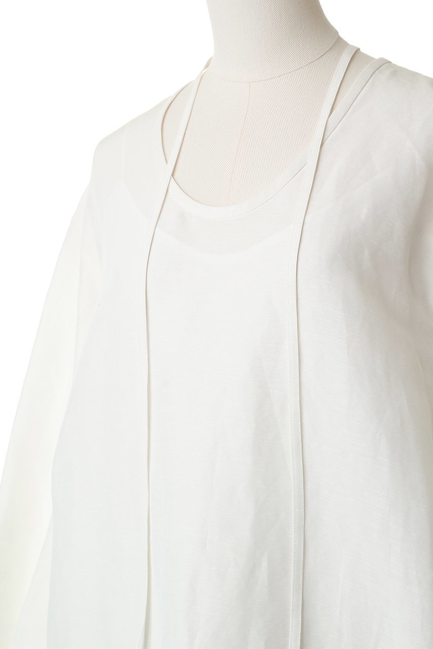 【ブラミンク/BLAMINK】のUネックロングスリーブワンピース 人気、トレンドファッション・服の通販 founy(ファニー) 　ファッション　Fashion　レディースファッション　Fashion for Women　ワンピース　Dresses　チュニック　Tunic Tops & Dresses　シルク　Silk, 100% Silk　シンプル　Simple, Minimal　スリーブ　Sleeve, Long Sleeve / Short Sleeve　チュニック　Tunic, Long Top　フォルム　Silhouette, Form　ミックス　Mix, Mixed Style　other-5|ID: prp329100004917385 ipo3291000000036873333