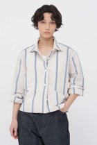 【マーガレットハウエル/MARGARET HOWELL】のBOLD STRIPE COTTON LINEN SHIRT ホワイト|ID: prp329100004917411 ipo3291000000037239342