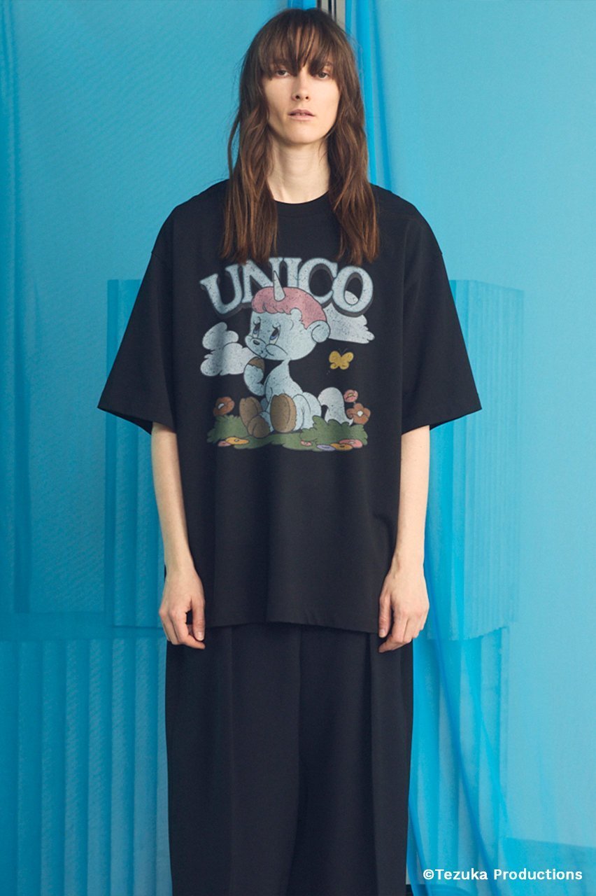【メゾンスペシャル/MAISON SPECIAL】の【UNISEX】【TEZUKA CHARACTERS for MAISON SPECIAL】- UNICO - Prime-Over Crew Neck Graphic T-Shirt/- ユニコ - プライムオーバークルーネックグラフィックTシャツ 人気、トレンドファッション・服の通販 founy(ファニー) ファッション Fashion レディースファッション Fashion for Women トップス・カットソー Cut & Sew Tops シャツ・ブラウス・オフィスカジュアル Elegant Blouses & Button-Ups ロングTシャツ・Tシャツ Longline T-Shirts & Tees カットソー・ベーシックTシャツ Cut-and-Sewn Tops / Stretch Tees & Basics イラスト Illustration インナー Innerwear カットソー Cut and Sewn Top キャラクター Character, Licensed Characters グラフィック Graphic, Graphic Design ショルダー Shoulder, Shoulder Strap ショート Short, Short Length シルケット Silket, Silky Cotton シンプル Simple, Minimal スリーブ Sleeve, Long Sleeve / Short Sleeve ドロップ Drop Shoulder, Dropped Style 定番 Standard, Basic Item バランス Balance, Style Balance パターン Pattern, Design Print フィット Fit, Slim Fit プリント Print, Printed Pattern ユニセックス Unisex, Genderless 再入荷 Restock / Back in Stock エレガント 上品 Elegant other-4|ID: prp329100004917446 ipo3291000000036874276