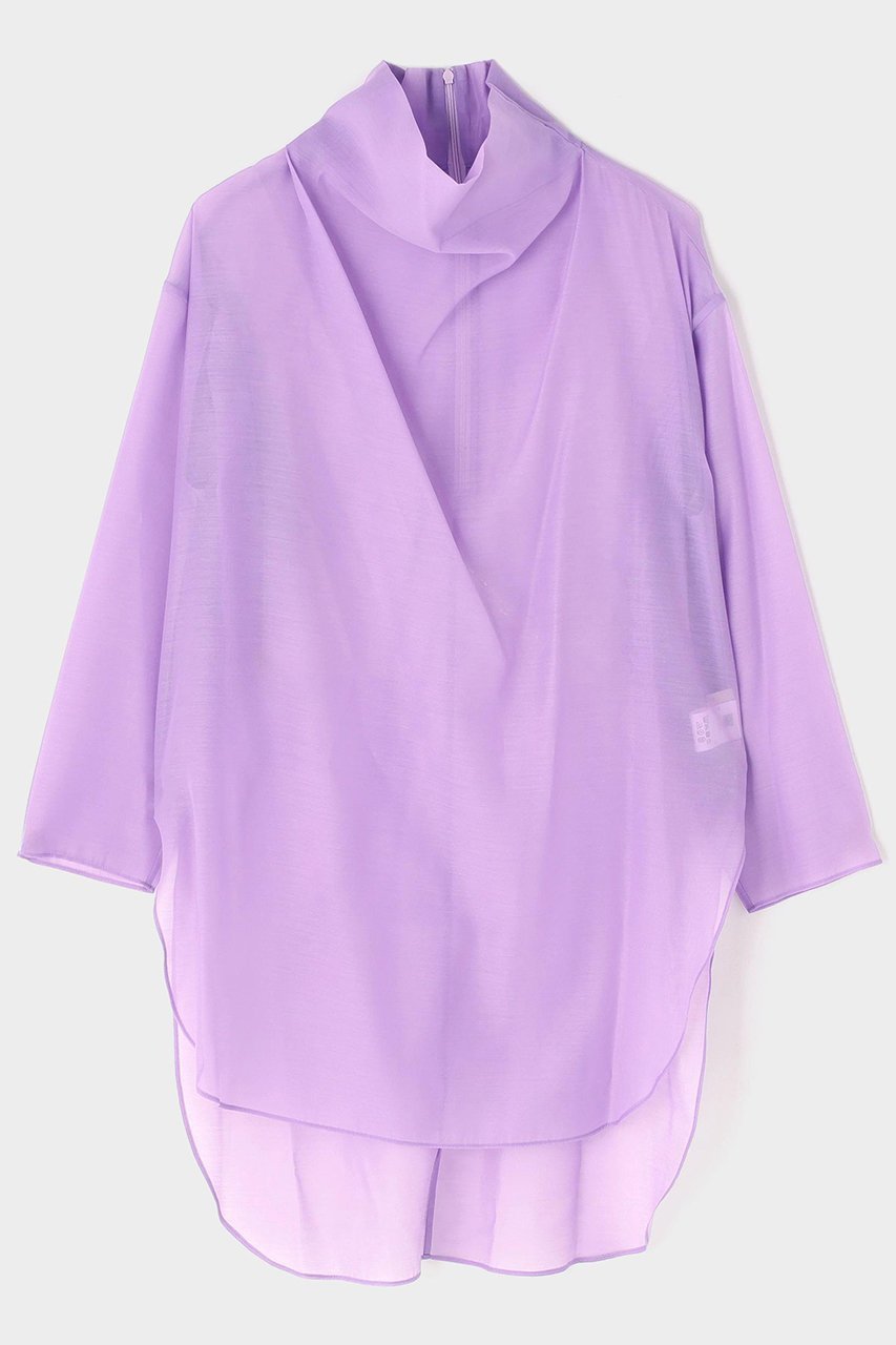 【ル フィル/LE PHIL】のハイネックシアーボイル インテリア・キッズ・メンズ・レディースファッション・服の通販 founy(ファニー) 　ファッション　Fashion　レディースファッション　Fashion for Women　トップス・カットソー　Cut & Sew Tops　シャツ・ブラウス・オフィスカジュアル　Elegant Blouses & Button-Ups　スタンダード　Standard, Basic　スリーブ　Sleeve, Long Sleeve / Short Sleeve　ロング　Long, Long-Length　パープル|ID: prp329100004917501 ipo3291000000036874902