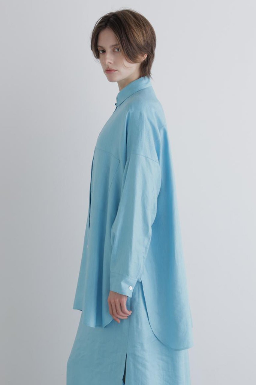 【ル フィル/LE PHIL】のキュプラリネンブラウス 人気、トレンドファッション・服の通販 founy(ファニー) 　ファッション　Fashion　レディースファッション　Fashion for Women　トップス・カットソー　Cut & Sew Tops　シャツ・ブラウス・オフィスカジュアル　Elegant Blouses & Button-Ups　キュプラ　Cupro, Eco Fabric　シンプル　Simple, Minimal　スタンダード　Standard, Basic　スリーブ　Sleeve, Long Sleeve / Short Sleeve　ネップ　Nepp, Slub Yarn　フロント　Front, Front Design　ポケット　Pocket, Pocket Detail　ヨーク　Yoke, Yoke Design　ロング　Long, Long-Length　エレガント 上品　Elegant　other-5|ID: prp329100004917529 ipo3291000000036875203