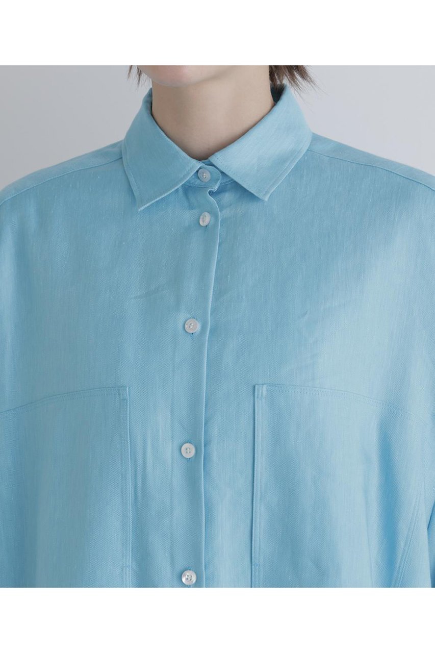 【ル フィル/LE PHIL】のキュプラリネンブラウス 人気、トレンドファッション・服の通販 founy(ファニー) 　ファッション　Fashion　レディースファッション　Fashion for Women　トップス・カットソー　Cut & Sew Tops　シャツ・ブラウス・オフィスカジュアル　Elegant Blouses & Button-Ups　キュプラ　Cupro, Eco Fabric　シンプル　Simple, Minimal　スタンダード　Standard, Basic　スリーブ　Sleeve, Long Sleeve / Short Sleeve　ネップ　Nepp, Slub Yarn　フロント　Front, Front Design　ポケット　Pocket, Pocket Detail　ヨーク　Yoke, Yoke Design　ロング　Long, Long-Length　エレガント 上品　Elegant　other-7|ID: prp329100004917529 ipo3291000000036875205