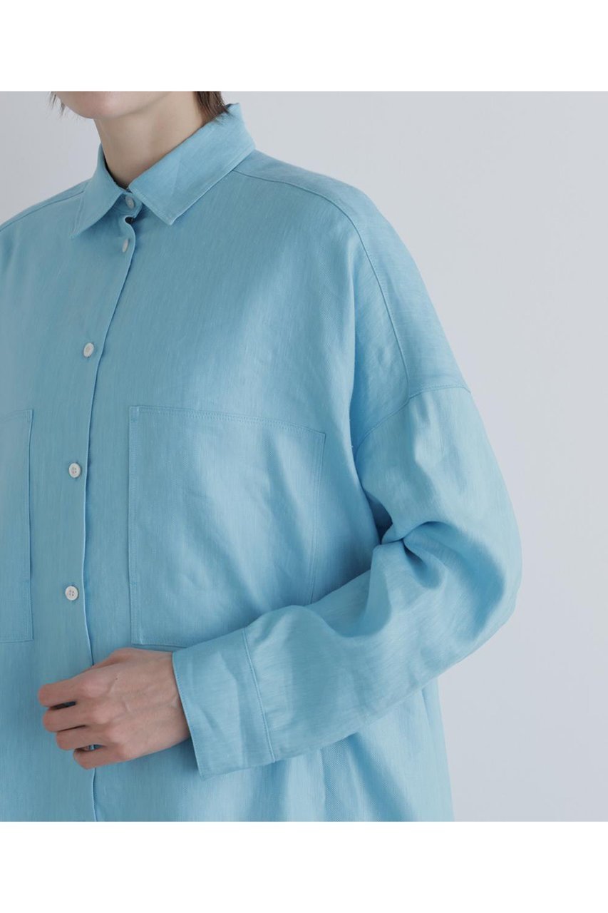 【ル フィル/LE PHIL】のキュプラリネンブラウス 人気、トレンドファッション・服の通販 founy(ファニー) 　ファッション　Fashion　レディースファッション　Fashion for Women　トップス・カットソー　Cut & Sew Tops　シャツ・ブラウス・オフィスカジュアル　Elegant Blouses & Button-Ups　キュプラ　Cupro, Eco Fabric　シンプル　Simple, Minimal　スタンダード　Standard, Basic　スリーブ　Sleeve, Long Sleeve / Short Sleeve　ネップ　Nepp, Slub Yarn　フロント　Front, Front Design　ポケット　Pocket, Pocket Detail　ヨーク　Yoke, Yoke Design　ロング　Long, Long-Length　エレガント 上品　Elegant　other-8|ID: prp329100004917529 ipo3291000000036875206