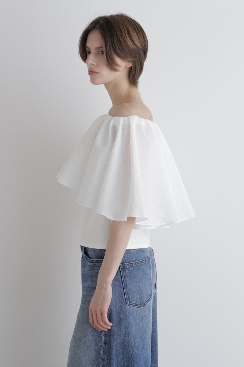 【ル フィル/LE PHIL】のJQコンビカップインブラウス 人気、トレンドファッション・服の通販 founy(ファニー) 　ファッション　Fashion　レディースファッション　Fashion for Women　トップス・カットソー　Cut & Sew Tops　シャツ・ブラウス・オフィスカジュアル　Elegant Blouses & Button-Ups　おすすめ　Recommended / Our Picks　ショート　Short, Short Length　ジャカード／ジャガード　Jacquard, Woven Pattern　スタンダード　Standard, Basic　ストレッチ　Stretch, Stretchy Fabric　スリーブ　Sleeve, Long Sleeve / Short Sleeve　フィット　Fit, Slim Fit　フレア　Flare, Flared　エレガント 上品　Elegant　夏　Summer　旅行　Travel　other-4|ID: prp329100004917530 ipo3291000000036875212