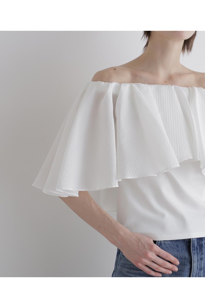 【ル フィル/LE PHIL】のJQコンビカップインブラウス 人気、トレンドファッション・服の通販 founy(ファニー) 　ファッション　Fashion　レディースファッション　Fashion for Women　トップス・カットソー　Cut & Sew Tops　シャツ・ブラウス・オフィスカジュアル　Elegant Blouses & Button-Ups　おすすめ　Recommended / Our Picks　ショート　Short, Short Length　ジャカード／ジャガード　Jacquard, Woven Pattern　スタンダード　Standard, Basic　ストレッチ　Stretch, Stretchy Fabric　スリーブ　Sleeve, Long Sleeve / Short Sleeve　フィット　Fit, Slim Fit　フレア　Flare, Flared　エレガント 上品　Elegant　夏　Summer　旅行　Travel　other-7|ID: prp329100004917530 ipo3291000000036875215