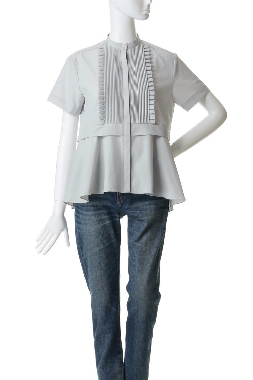 【マリリンムーン/MARILYN MOON】のタックフリルフレアハーフスリーブシャツ 人気、トレンドファッション・服の通販 founy(ファニー) ファッション Fashion レディースファッション Fashion for Women トップス・カットソー Cut & Sew Tops シャツ・ブラウス・オフィスカジュアル Elegant Blouses & Button-Ups オケージョン Occasion Wear ショート Short, Short Length スリーブ Sleeve, Long Sleeve / Short Sleeve フリル Frill, Ruffle フレア Flare, Flared エレガント 上品 Elegant 夏 Summer other-2|ID: prp329100004917532 ipo3291000000036875261