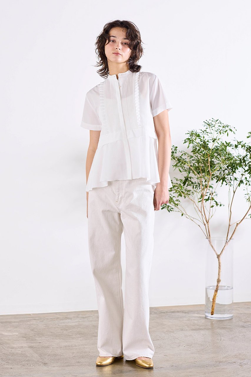 【マリリンムーン/MARILYN MOON】のタックフリルフレアハーフスリーブシャツ 人気、トレンドファッション・服の通販 founy(ファニー) ファッション Fashion レディースファッション Fashion for Women トップス・カットソー Cut & Sew Tops シャツ・ブラウス・オフィスカジュアル Elegant Blouses & Button-Ups オケージョン Occasion Wear ショート Short, Short Length スリーブ Sleeve, Long Sleeve / Short Sleeve フリル Frill, Ruffle フレア Flare, Flared エレガント 上品 Elegant 夏 Summer other-6|ID: prp329100004917532 ipo3291000000036875265