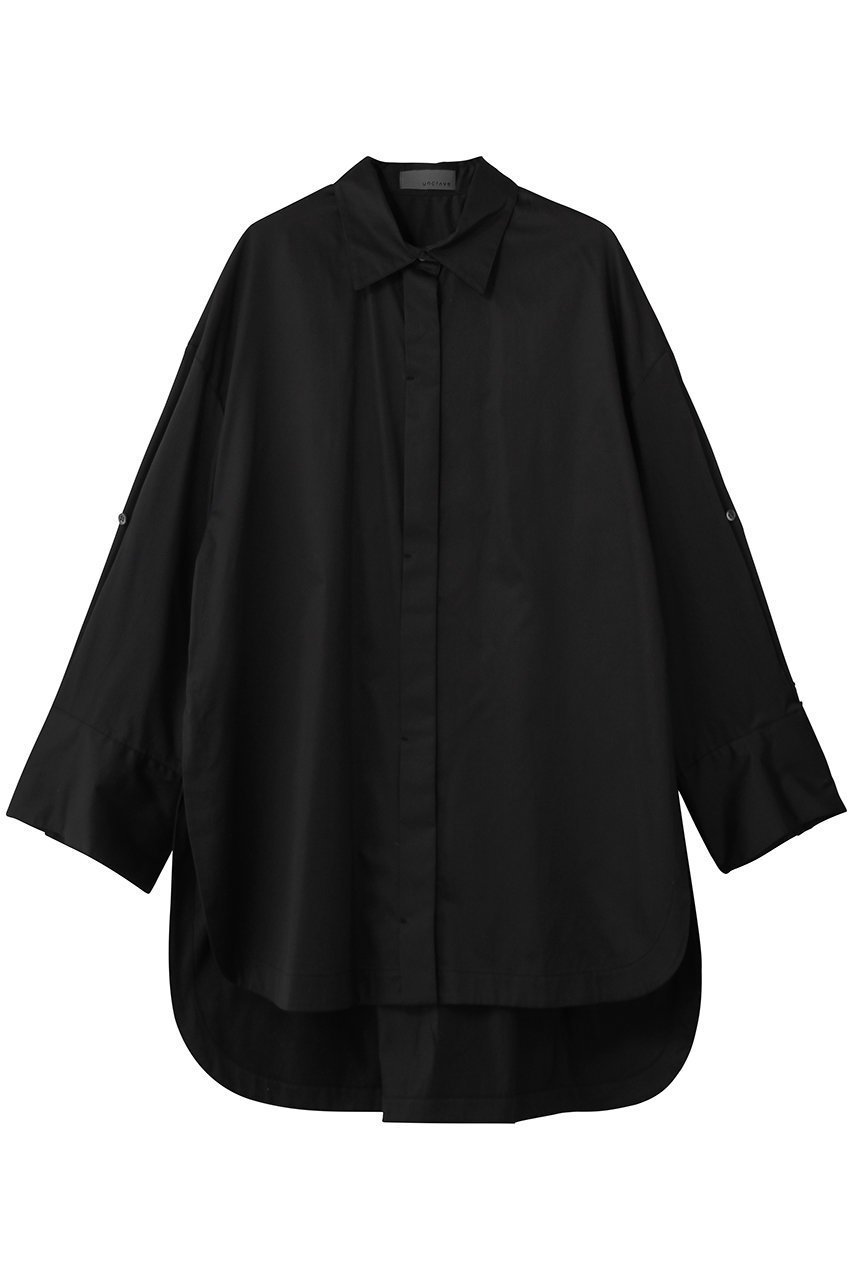 【アンクレイヴ/uncrave】のコットンクロスプレーン BIGシャツ インテリア・キッズ・メンズ・レディースファッション・服の通販 founy(ファニー) ファッション Fashion レディースファッション Fashion for Women トップス・カットソー Cut & Sew Tops シャツ・ブラウス・オフィスカジュアル Elegant Blouses & Button-Ups おすすめ Recommended / Our Picks カフス Cuff Design サテン Satin, Glossy Fabric スリーブ Sleeve, Long Sleeve / Short Sleeve チュニック Tunic, Long Top ブロード Broadcloth, Fine Cotton ループ Loop, Loop Knit ロング Long, Long-Length ブラック|ID: prp329100004917533 ipo3291000000036875272