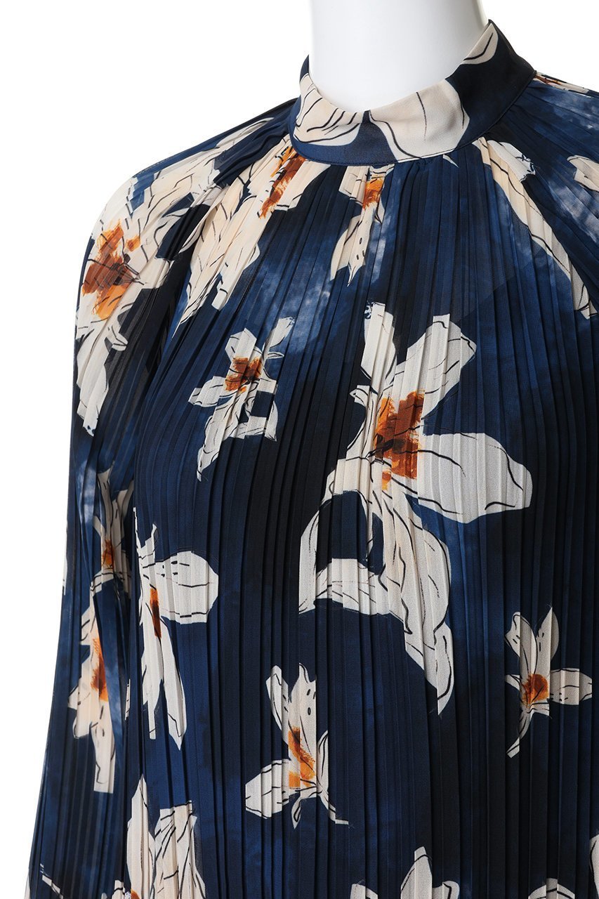 【コルコバード/CORCOVADO】のカラーシフォンブラウス 人気、トレンドファッション・服の通販 founy(ファニー) ファッション Fashion レディースファッション Fashion for Women トップス・カットソー Cut & Sew Tops シャツ・ブラウス・オフィスカジュアル Elegant Blouses & Button-Ups シフォン Chiffon, Lightweight Fabric スリーブ Sleeve, Long Sleeve / Short Sleeve フラワー Flower, Floral プリント Print, Printed Pattern プリーツ Pleats, Pleated ロング Long, Long-Length other-5|ID: prp329100004917536 ipo3291000000036875306