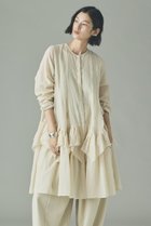 【カレンソロジー/Curensology】のランダムフリルアキハボイルブラウス 人気、トレンドファッション・服の通販 founy(ファニー) ファッション Fashion レディースファッション Fashion for Women トップス・カットソー Cut & Sew Tops シャツ・ブラウス・オフィスカジュアル Elegant Blouses & Button-Ups ショート Short, Short Length ストライプ Stripe, Striped Pattern スリーブ Sleeve, Long Sleeve / Short Sleeve チュニック Tunic, Long Top バランス Balance, Style Balance フリル Frill, Ruffle ランダム Random, Irregular ロング Long, Long-Length thumbnail アイボリー|ID: prp329100004917538 ipo3291000000036875317