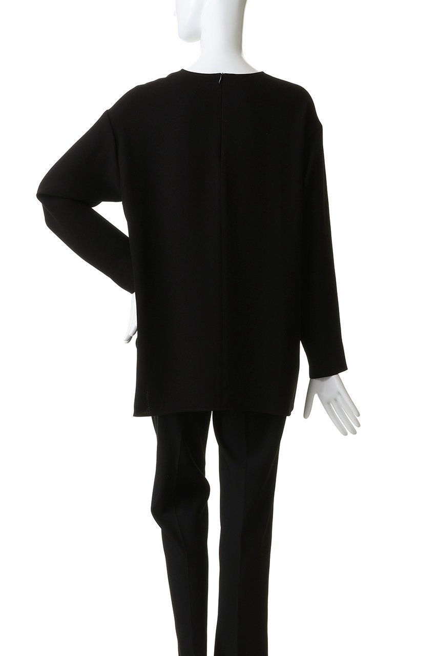 【プレインピープル/PLAIN PEOPLE】のバックサテンジョーゼットノーカラーブラウス 人気、トレンドファッション・服の通販 founy(ファニー) 　ファッション　Fashion　レディースファッション　Fashion for Women　トップス・カットソー　Cut & Sew Tops　シャツ・ブラウス・オフィスカジュアル　Elegant Blouses & Button-Ups　バッグ　Bags　おすすめ　Recommended / Our Picks　ショート　Short, Short Length　スリーブ　Sleeve, Long Sleeve / Short Sleeve　セットアップ　Set-Up, Coordinated Outfit　ロング　Long, Long-Length　長袖　Long Sleeve, Full Sleeve　other-4|ID: prp329100004917539 ipo3291000000036875331