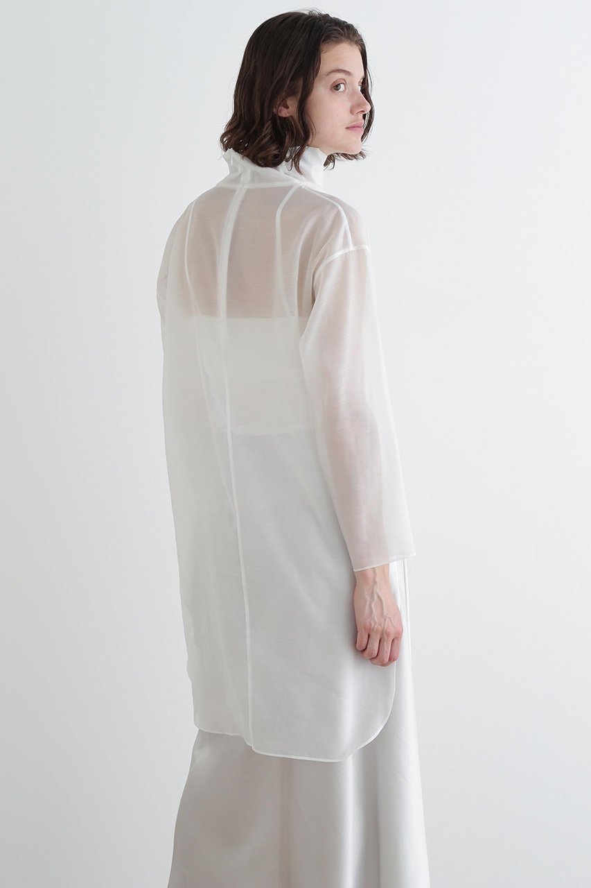 【ル フィル/LE PHIL】のハイネックシアーボイルブラウス 人気、トレンドファッション・服の通販 founy(ファニー) 　ファッション　Fashion　レディースファッション　Fashion for Women　トップス・カットソー　Cut & Sew Tops　シャツ・ブラウス・オフィスカジュアル　Elegant Blouses & Button-Ups　インナー　Innerwear　シアー　Sheer, See-Through　ジャケット　Jacket, Outerwear　スリーブ　Sleeve, Long Sleeve / Short Sleeve　ハイネック　High Neck, Mock Neck　パターン　Pattern, Design Print　ロング　Long, Long-Length　other-5|ID: prp329100004917545 ipo3291000000036875375