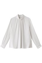 【ベイジ,/BEIGE,】のEVA(エバ)/ブラウス 人気、トレンドファッション・服の通販 founy(ファニー) ファッション Fashion レディースファッション Fashion for Women トップス・カットソー Cut & Sew Tops シャツ・ブラウス・オフィスカジュアル Elegant Blouses & Button-Ups とろみ Fluid, Flowy Fabric ギャザー Gathered, Ruffled スリット Slit, Slit Detail スリーブ Sleeve, Long Sleeve / Short Sleeve デニム Denim, Jeans Material ハイネック High Neck, Mock Neck パーティ Party, Party Style ファブリック Fabric, Textile ロング Long, Long-Length エレガント 上品 Elegant thumbnail White|ID: prp329100004917546 ipo3291000000036875386