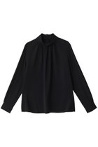 【ベイジ,/BEIGE,】のEVA(エバ)/ブラウス 人気、トレンドファッション・服の通販 founy(ファニー) ファッション Fashion レディースファッション Fashion for Women トップス・カットソー Cut & Sew Tops シャツ・ブラウス・オフィスカジュアル Elegant Blouses & Button-Ups とろみ Fluid, Flowy Fabric ギャザー Gathered, Ruffled スリット Slit, Slit Detail スリーブ Sleeve, Long Sleeve / Short Sleeve デニム Denim, Jeans Material ハイネック High Neck, Mock Neck パーティ Party, Party Style ファブリック Fabric, Textile ロング Long, Long-Length エレガント 上品 Elegant thumbnail Black|ID: prp329100004917546 ipo3291000000036875387