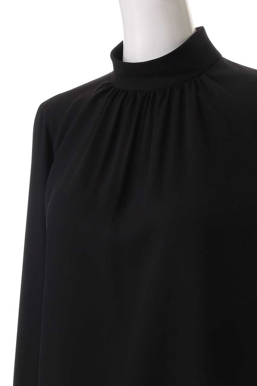 【ベイジ,/BEIGE,】のEVA(エバ)/ブラウス 人気、トレンドファッション・服の通販 founy(ファニー) 　ファッション　Fashion　レディースファッション　Fashion for Women　トップス・カットソー　Cut & Sew Tops　シャツ・ブラウス・オフィスカジュアル　Elegant Blouses & Button-Ups　とろみ　Fluid, Flowy Fabric　ギャザー　Gathered, Ruffled　スリット　Slit, Slit Detail　スリーブ　Sleeve, Long Sleeve / Short Sleeve　デニム　Denim, Jeans Material　ハイネック　High Neck, Mock Neck　パーティ　Party, Party Style　ファブリック　Fabric, Textile　ロング　Long, Long-Length　エレガント 上品　Elegant　other-5|ID: prp329100004917546 ipo3291000000036875392