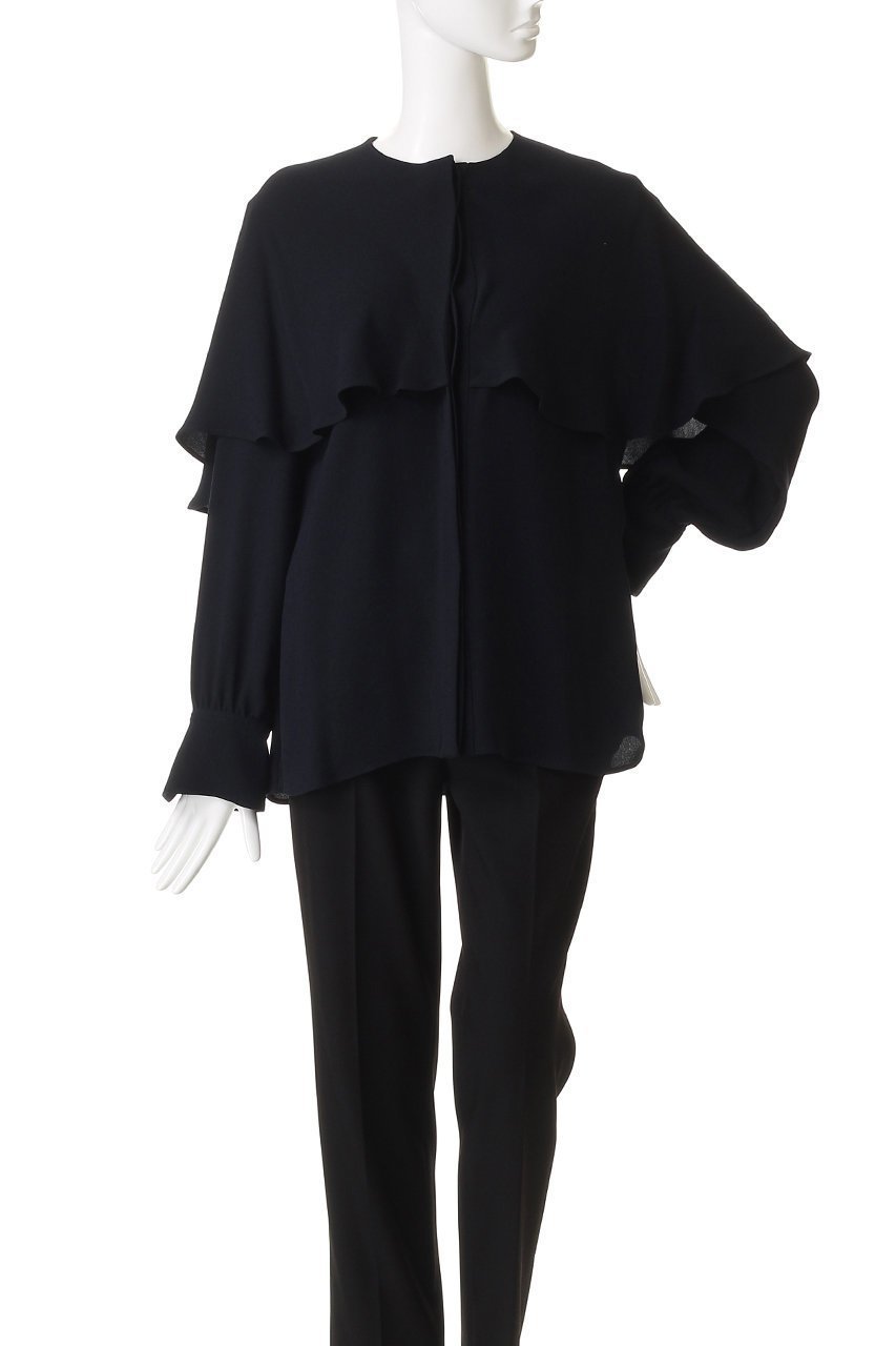 【ジェイドット/j.】のドレープアセテートイレギュラーヘムブラウス 人気、トレンドファッション・服の通販 founy(ファニー) 　ファッション　Fashion　レディースファッション　Fashion for Women　トップス・カットソー　Cut & Sew Tops　シャツ・ブラウス・オフィスカジュアル　Elegant Blouses & Button-Ups　おすすめ　Recommended / Our Picks　とろみ　Fluid, Flowy Fabric　エレガント 上品　Elegant　スリーブ　Sleeve, Long Sleeve / Short Sleeve　トレンド　Trend, Trending Now　ドレープ　Drape, Draping Fabric　パーティ　Party, Party Style　ロング　Long, Long-Length　other-2|ID: prp329100004917564 ipo3291000000036875563