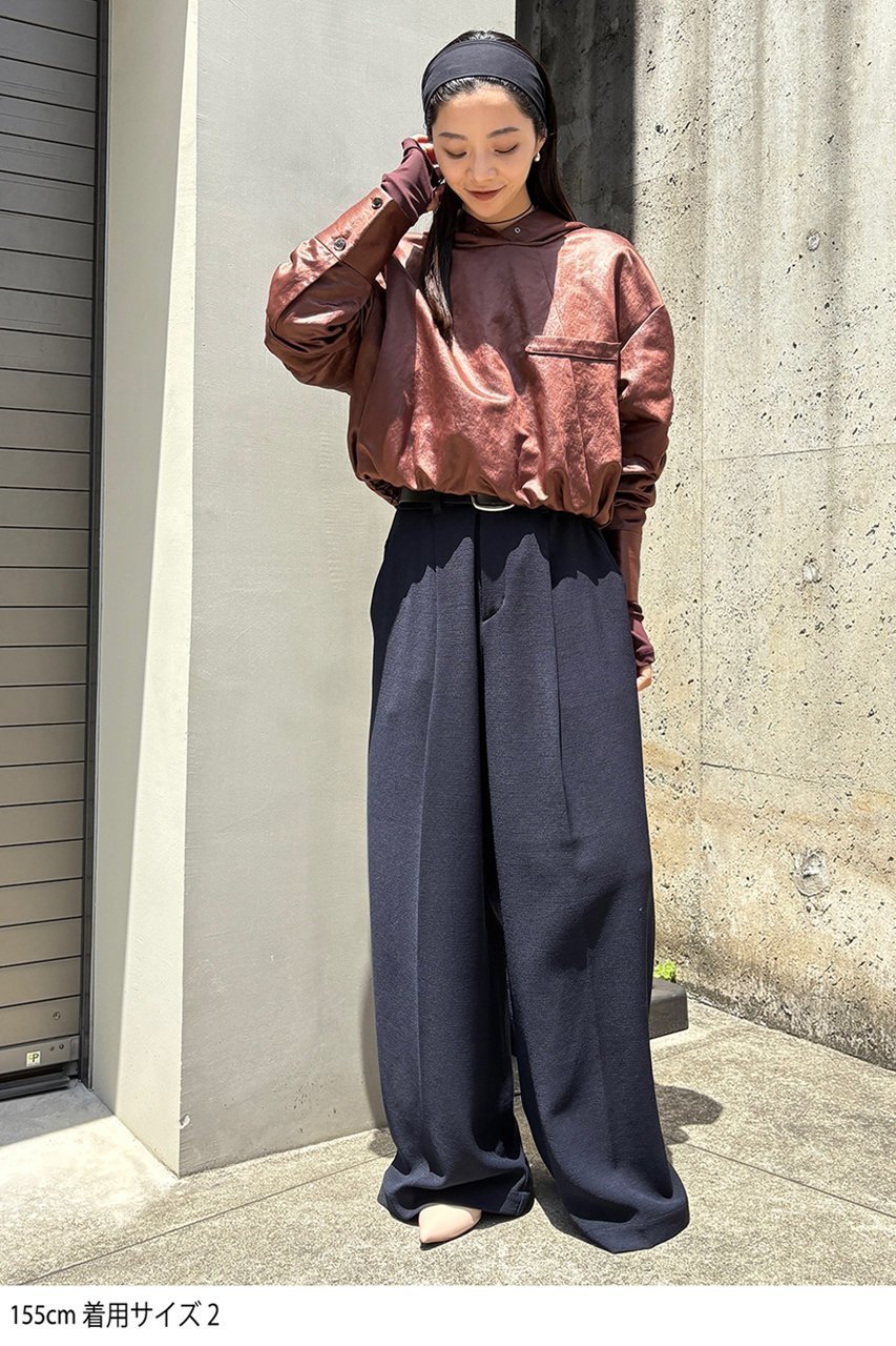 【スタニングルアー/STUNNING LURE】の【Waltz】サテンクロップドフーディ 人気、トレンドファッション・服の通販 founy(ファニー) ファッション Fashion レディースファッション Fashion for Women トップス・カットソー Cut & Sew Tops シャツ・ブラウス・オフィスカジュアル Elegant Blouses & Button-Ups エレガント 上品 Elegant サテン Satin, Glossy Fabric スポーティ Sporty, Casual Athletic スリーブ Sleeve, Long Sleeve / Short Sleeve バランス Balance, Style Balance フロント Front, Front Design ポケット Pocket, Pocket Detail リラックス Relax, Relaxed Fit ロング Long, Long-Length other-7|ID: prp329100004917570 ipo3291000000036875615